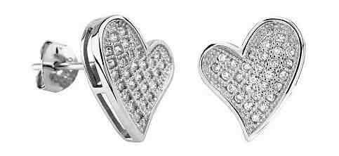 Silvego Stříbrné náušnice srdíčka YARIS JJJE0008 + 2 měsíce na vrácení zboží