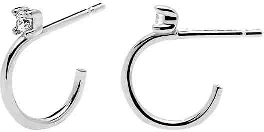 PDPAOLA Minimalistické náušnice ze stříbra KITA Silver AR02-083-U + 2 měsíce na vrácení zboží