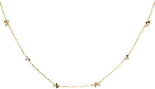 PDPAOLA Pozlacený náhrdelník ze stříbra se zirkony LA PALETTE Gold CO01-179-U + 2 měsíce na vrácení zboží