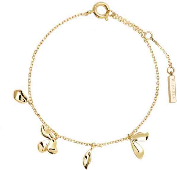 PDPAOLA Něžný pozlacený náramek s přívěsky JASMINE Gold PU01-092-U + 2 měsíce na vrácení zboží