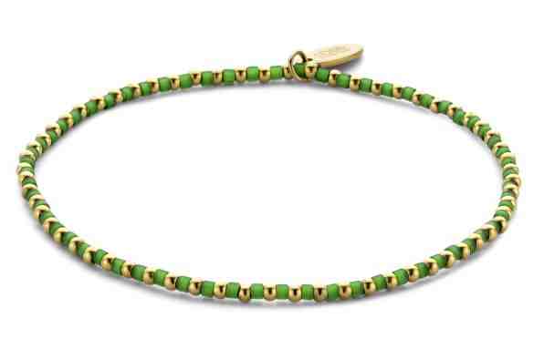 CO88 Korálkový náramek z oceli a přírodního zeleného kamene 865-180-090654-0000 + 2 měsíce na vrácení zboží