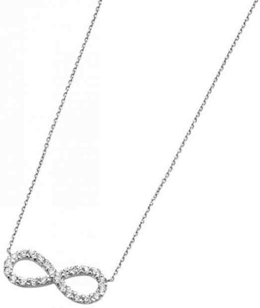 Lotus Silver Třpytivý stříbrný náhrdelník s čirými zirkony Nekonečno LP1253-1/1 + 2 měsíce na vrácení zboží