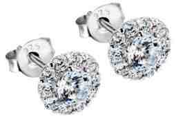 Lotus Silver Třpytivé stříbrné náušnice pecky s čirými zirkony LP1290-4/1 + 2 měsíce na vrácení zboží