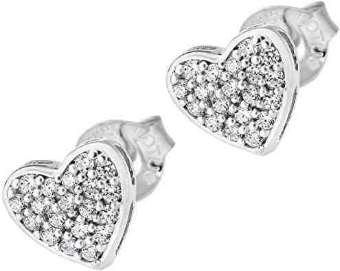Lotus Silver Něžné stříbrné náušnice Srdce s třpytivými zirkony LP1621-4/1 + 2 měsíce na vrácení zboží