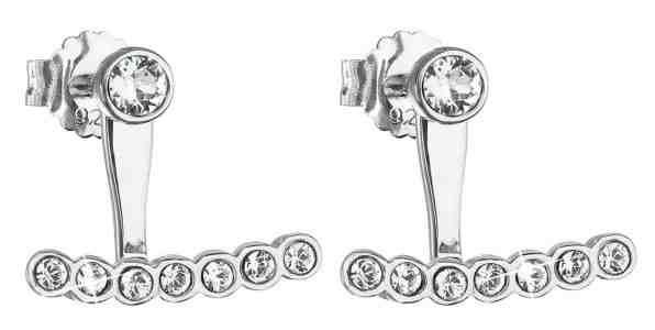 Evolution Group Stříbrné náušnice se zirkonem 2v1 31186.1 + 2 měsíce na vrácení zboží
