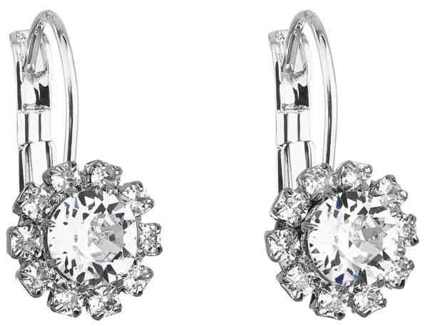 Troli Stříbrné náušnice se zirkonem v bílé barvě 51063.1 + 2 měsíce na vrácení zboží