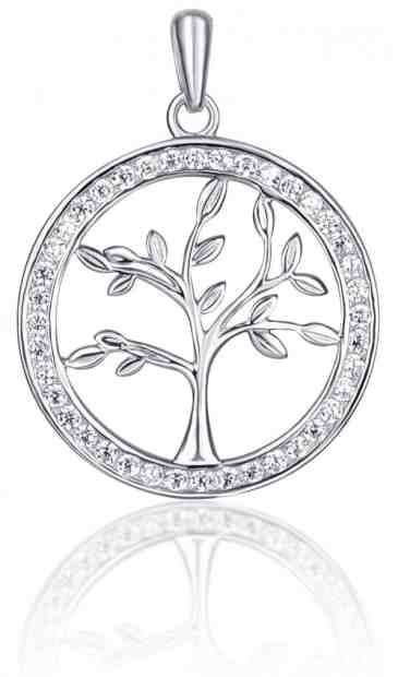 JVD Stříbrný přívěsek s čirými zirkony Strom života SVLP0610XH2BI00 + 2 měsíce na vrácení zboží