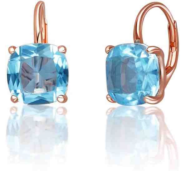 JVD Pozlacené náušnice modrými zirkony SVLE0660XH2RM00 + 2 měsíce na vrácení zboží