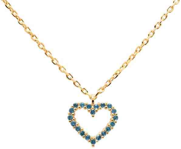 PDPAOLA Něžný pozlacený náhrdelník se srdíčkem Celeste Heart Gold CO01-225-U (řetízek, přívěsek) + 2 měsíce na vrácení zboží