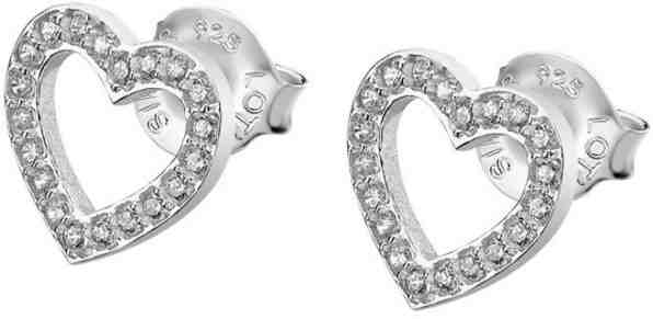 Lotus Silver Romantické stříbrné náušnice Srdce s třpytivými zirkony LP1864-4/1 + 2 měsíce na vrácení zboží