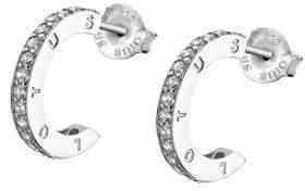 Lotus Silver Třpytivé stříbrné náušnice kruhy s čirými zirkony LP1885-4/1 + 2 měsíce na vrácení zboží