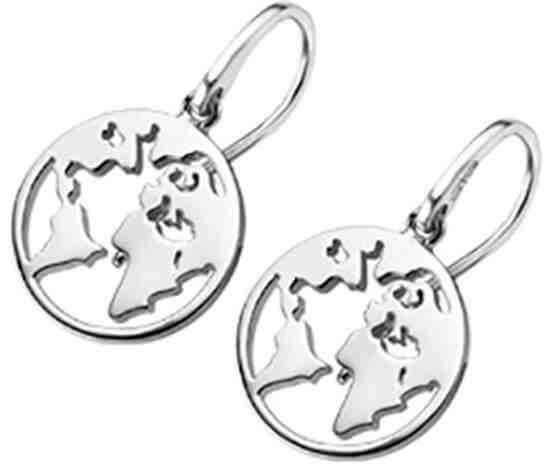 Lotus Silver Stylové stříbrné náušnice Mapa světa LP1898-4/1 + 2 měsíce na vrácení zboží