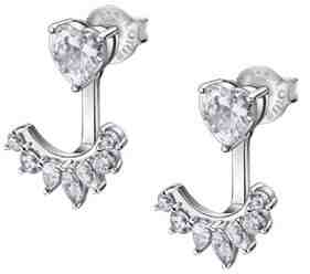 Lotus Silver Nadčasové stříbrné náušnice s čirými zirkony 2v1 LP1988-4/1 + 2 měsíce na vrácení zboží