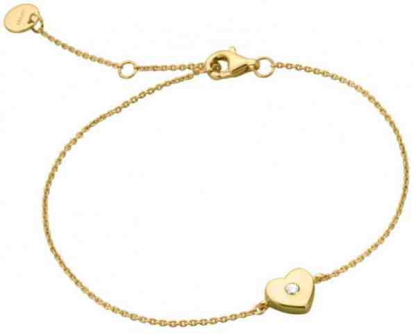 Esprit Romantický pozlacený náramek ze stříbra se srdíčkem ESBR01251217 + 2 měsíce na vrácení zboží
