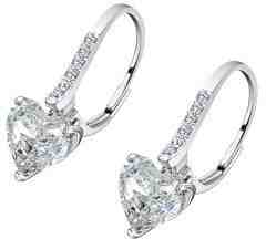 Lotus Silver Romantické stříbrné náušnice Srdce s čirými krystaly Swarovski LP2004-4/3 + 2 měsíce na vrácení zboží