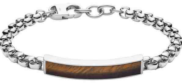 Fossil Jemný náramek s ozdobou z tygřího oka JF03447040 + 2 měsíce na vrácení zboží