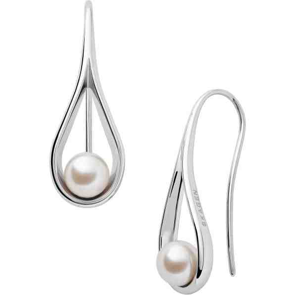 Skagen Dámské ocelové náušnice s perlou SKJ1325040 + 2 měsíce na vrácení zboží