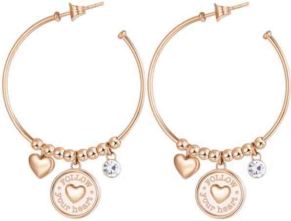 Brosway Bronzové kruhové náušnice s přívěsky Chakra BHKL22EN + 2 měsíce na vrácení zboží