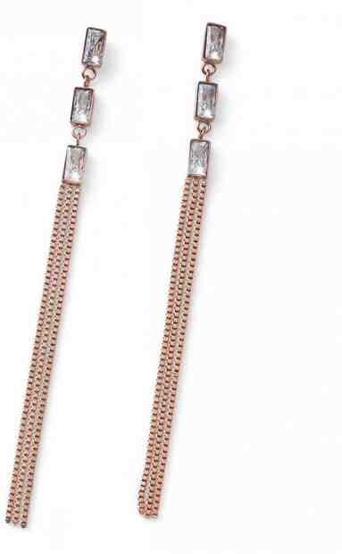 Oliver Weber Bronzové náušnice s čirými zirkony Swarovski Spectrum 22914RG + 2 měsíce na vrácení zboží