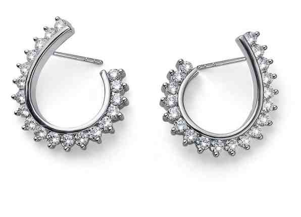 Oliver Weber Elegantní stříbrné náušnice se zirkony Swarovski High 62105 + 2 měsíce na vrácení zboží