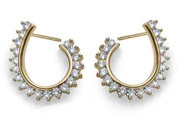 Oliver Weber Pozlacené náušnice ze stříbra s čirými zirkony Swarovski High 62105G + 2 měsíce na vrácení zboží