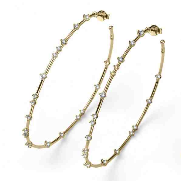 Oliver Weber Pozlacené stříbrné náušnice kruhy Better 62107G + 2 měsíce na vrácení zboží