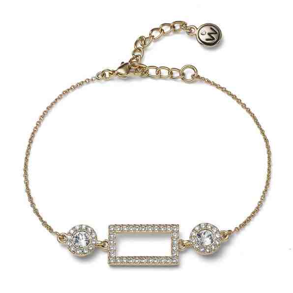 Oliver Weber Elegantní pozlacený náramek s krystaly Swarovski Picture 32283G + 2 měsíce na vrácení zboží