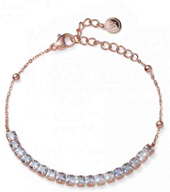 Oliver Weber Bronzový elegantní náramek s krystaly Swarovski Raise 32284RG + 2 měsíce na vrácení zboží