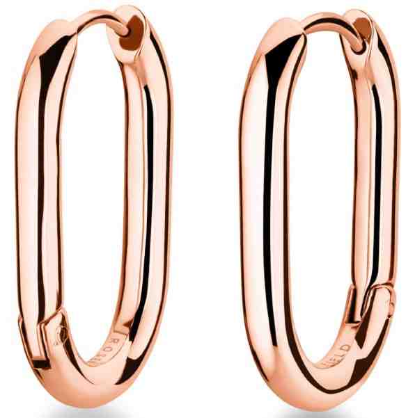 Rosefield Luxusní pozlacené náušnice kruhy Toccombo JTHCRG-J424 + 2 měsíce na vrácení zboží
