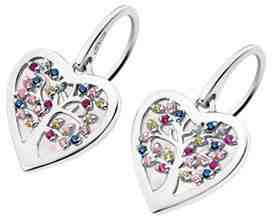 Lotus Silver Třpytivé visací stříbrné náušnice pro ženy se zirkony Strom života LP1893-4/1 + 2 měsíce na vrácení zboží