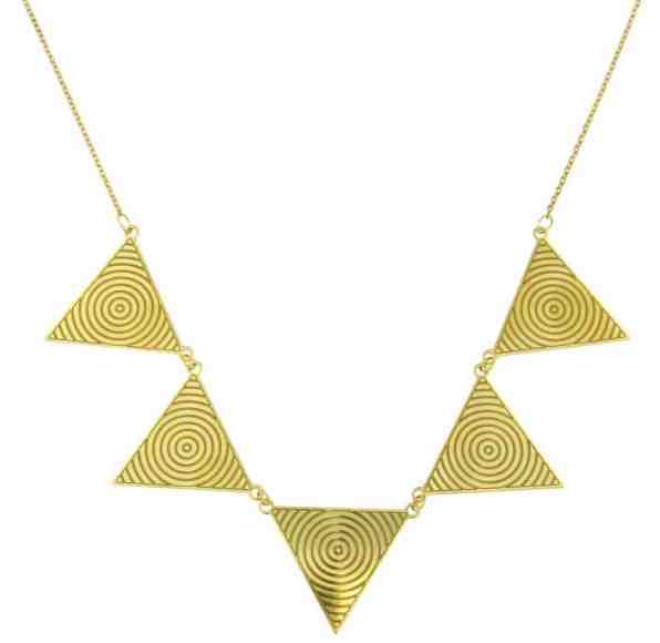 Praqia Pozlacený náhrdelník s masivní ozdobou N6243 + 2 měsíce na vrácení zboží