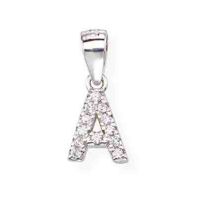 Amen Stříbrný přívěsek se zirkony Písmeno A Letterami L-A + 2 měsíce na vrácení zboží