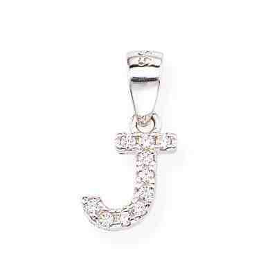 Amen Stříbrný přívěsek se zirkony Písmeno J Letterami L-J + 2 měsíce na vrácení zboží