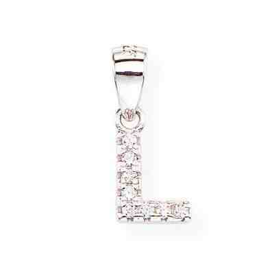Amen Stříbrný přívěsek se zirkony Písmeno L Letterami L-L + 2 měsíce na vrácení zboží