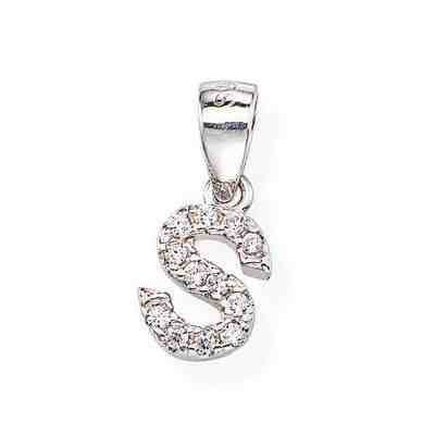 Amen Stříbrný přívěsek se zirkony Písmeno S Letterami L-S + 2 měsíce na vrácení zboží