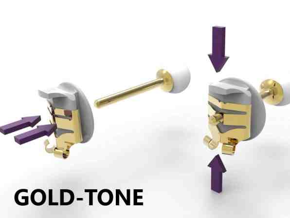 JK Box Pozlacené uzávěry na náušnice STC-5000/AU + 2 měsíce na vrácení zboží