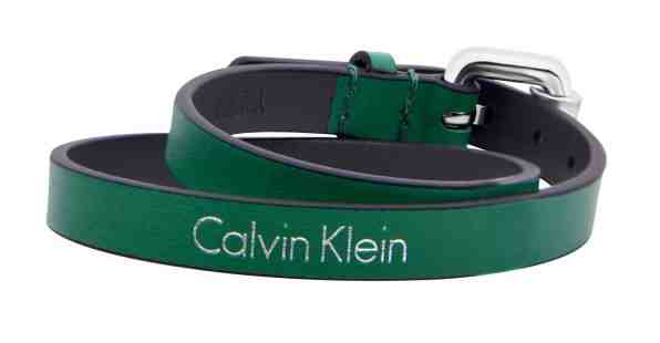 Calvin Klein Dvojitý zelený kožený náramek Adventure KJ5NGB79010 42 cm - M + 2 měsíce na vrácení zboží