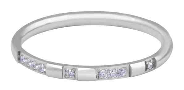 Troli Něžný minimalistický prsten z oceli se zirkony Silver 62 mm + 2 měsíce na vrácení zboží