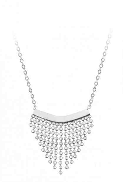 Troli Moderní ocelový náhrdelník s ozdobou Chains Silver + 2 měsíce na vrácení zboží