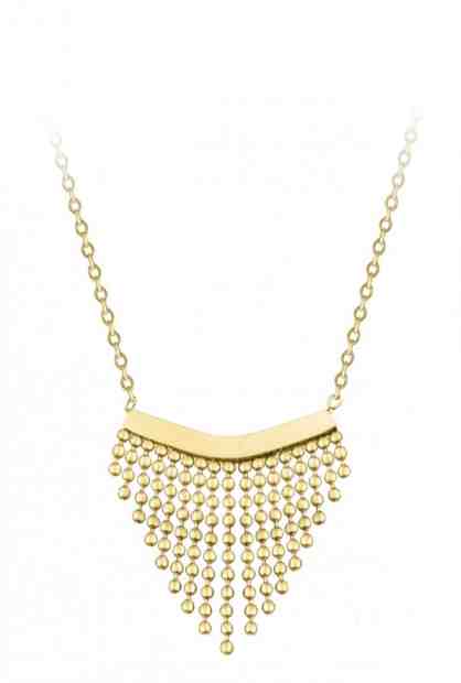 Troli Moderní ocelový náhrdelník s ozdobou Chains Gold + 2 měsíce na vrácení zboží