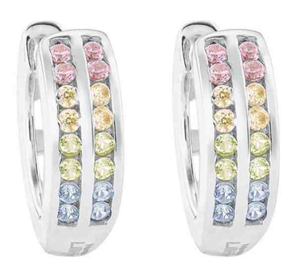 JVD Kruhové stříbrné náušnice se zirkony SVLE0664XH2BA00 + 2 měsíce na vrácení zboží