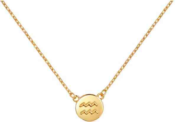 JVD Pozlacený náhrdelník s přívěskem Vodnář SVLN0165XF3GOVO + 2 měsíce na vrácení zboží