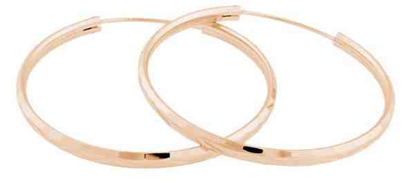 JVD Růžově pozlacené stříbrné náušnice kruhy SVLE0209XD5RO 6 cm + 2 měsíce na vrácení zboží