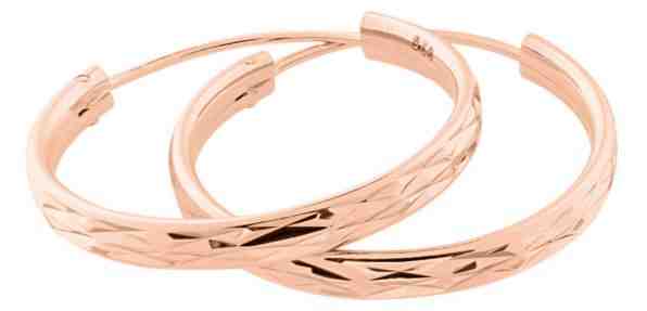 JVD Růžově zlacené náušnice kruhy SVLE0205XD5RO 4 cm + 2 měsíce na vrácení zboží