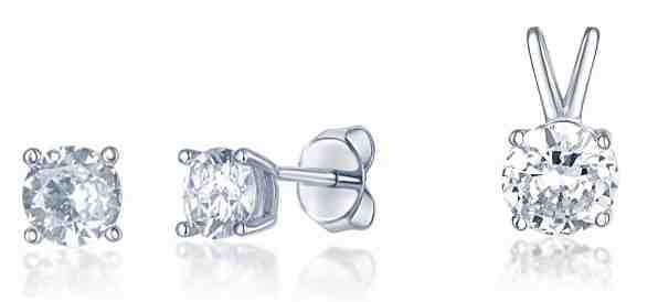 JVD Stříbrná sada šperků se zirkony SVLS0029SH2BI00 (přívěsek, náušnice) + 2 měsíce na vrácení zboží