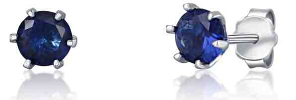 JVD Jemné stříbrné náušnice s modrými zirkony SVLE0743XH2M100 + 2 měsíce na vrácení zboží