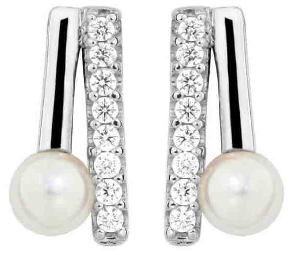 JVD Stříbrné náušnice s pravými perlami SVLE0206SH8P100 + 2 měsíce na vrácení zboží