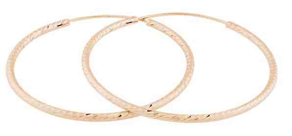 JVD Růžově zlacené náušnice kruhy SVLE0215XD5RO 4,5 cm + 2 měsíce na vrácení zboží