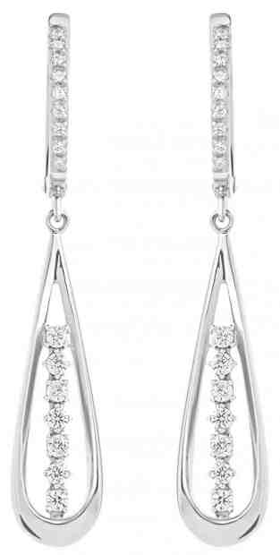 JVD Úchvatné stříbrné náušnice se zirkony SVLE0840XH2BI00 + 2 měsíce na vrácení zboží