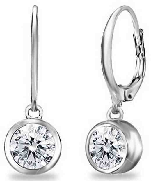 JVD Třpytivé stříbrné náušnice se zirkony SVLE0839XH2BI00 + 2 měsíce na vrácení zboží